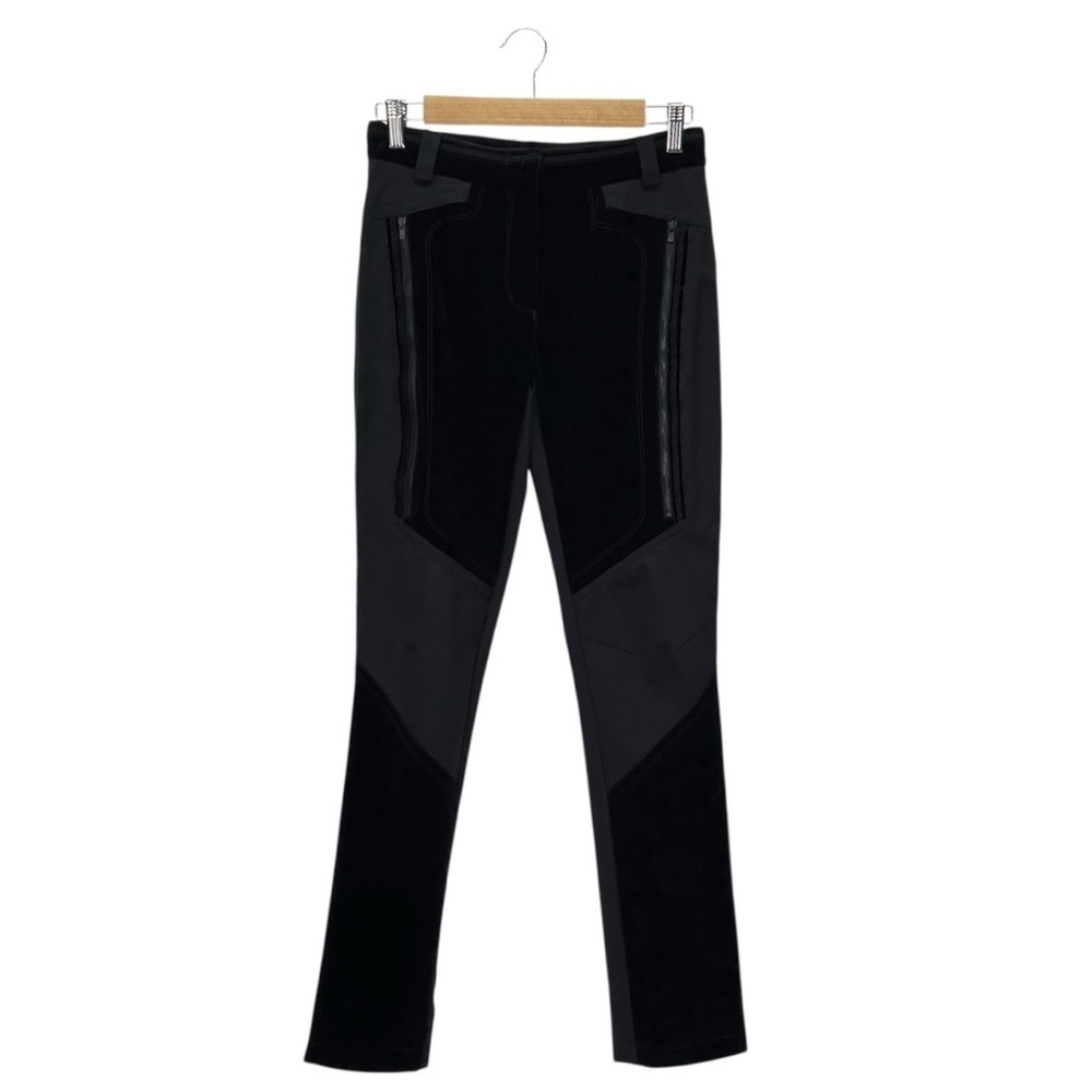 Beate Heymann Black Velvet Pants Women’s Size 4 Jeans Moto Streetwear New NWT